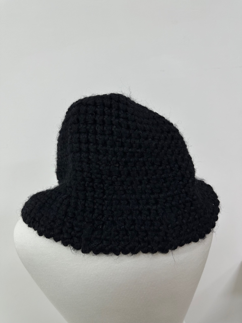 Black crochet hat